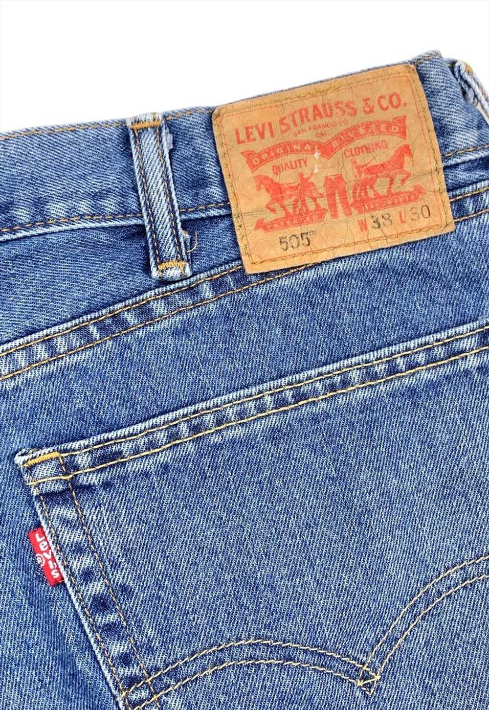 Vintage Levis 505 Raw Hem Straight Jeans W38 L29 … - image 3