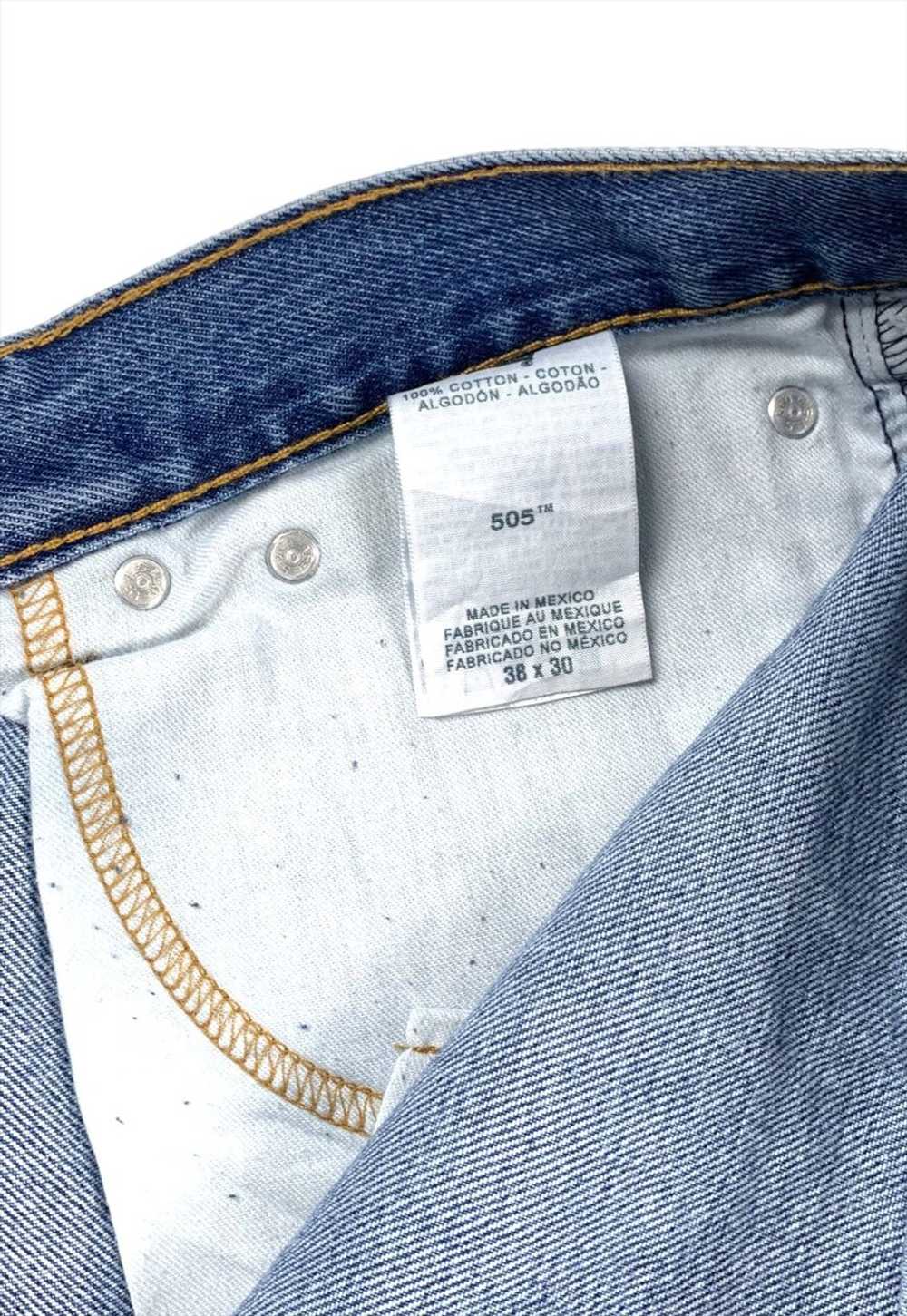 Vintage Levis 505 Raw Hem Straight Jeans W38 L29 … - image 4