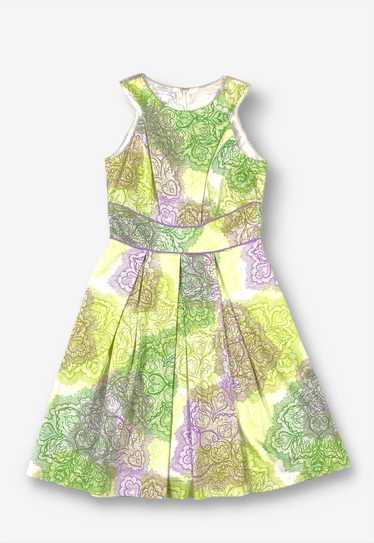 Y2K London Times Asymmetrical Dress Green Small B… - image 1