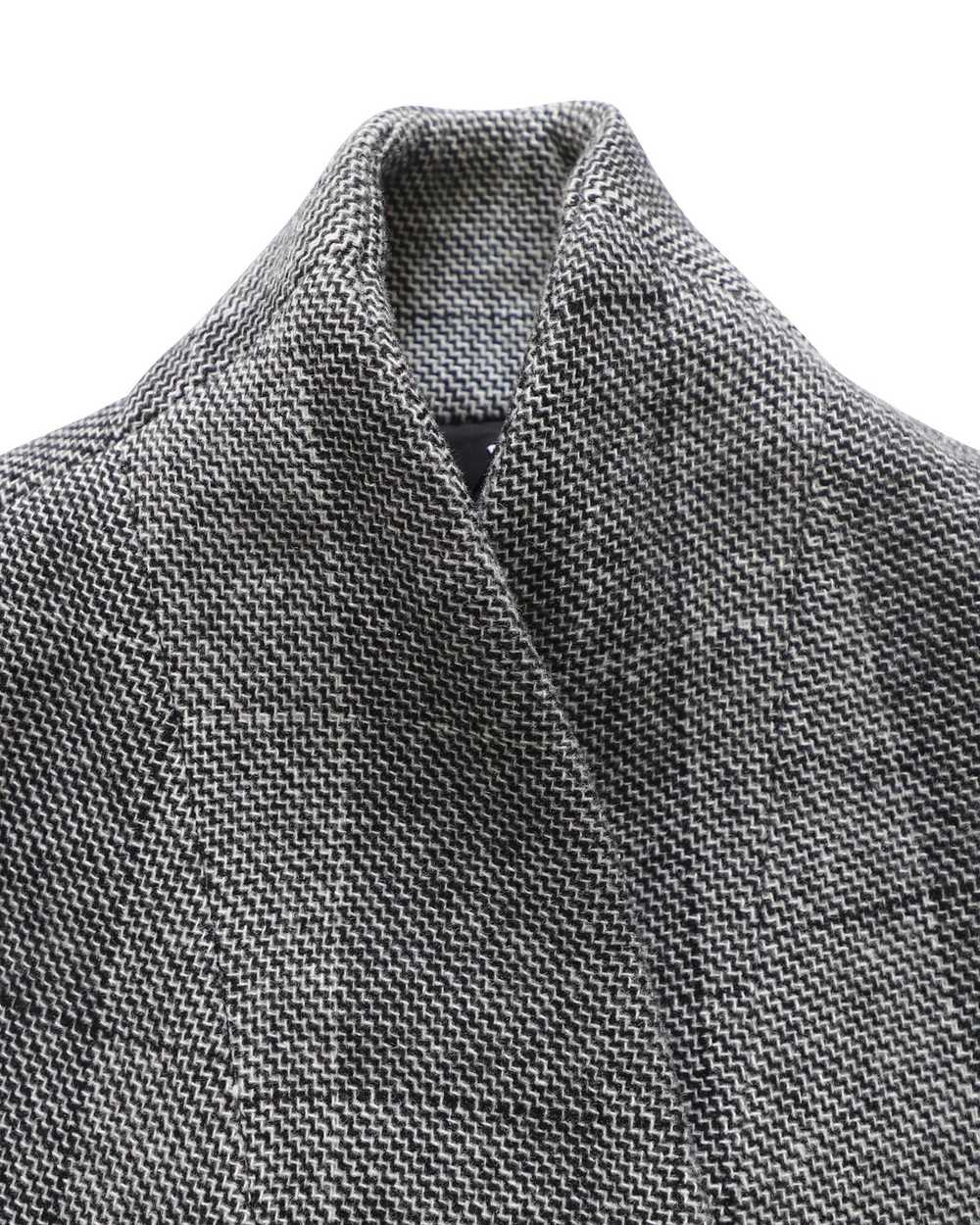 Iro Grey Weave Texture Oversized Coat with Shawl … - image 6