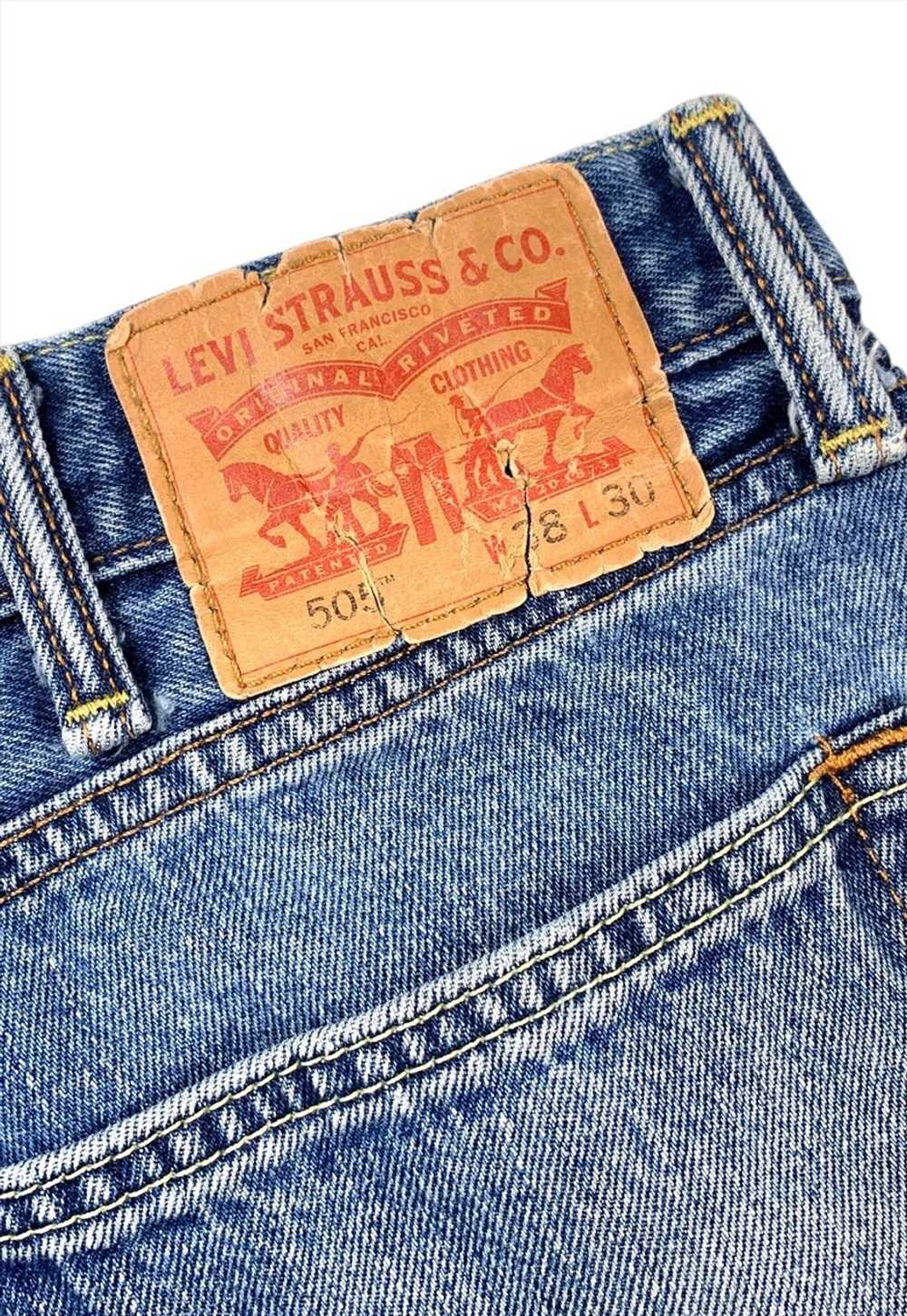 Vintage Levis 505 Straight Leg Jeans Mid Blue W38… - image 3