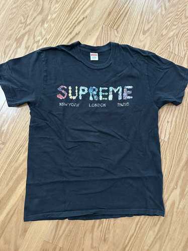 Supreme Supreme Crystal Crack Rock T Shirt black