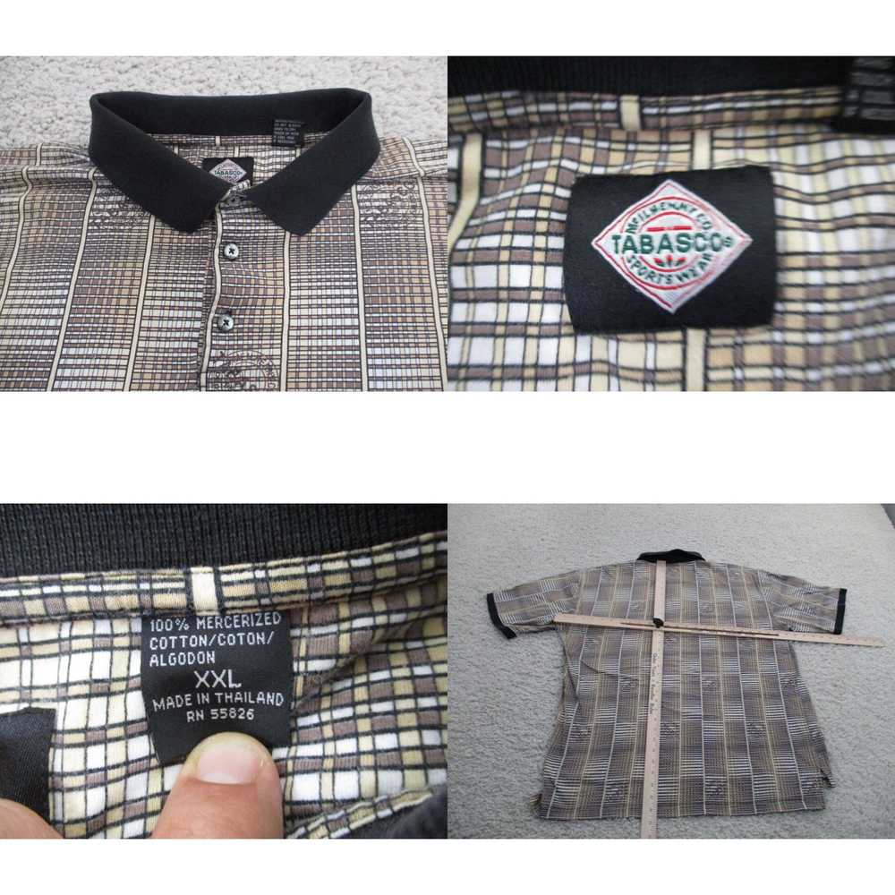 Vintage Tobasco Shirt Mens 2XL XXL Beige Polo Pre… - image 4