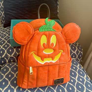 Disney Parks Pumpkin Mickey Mouse Loungefly Mini B