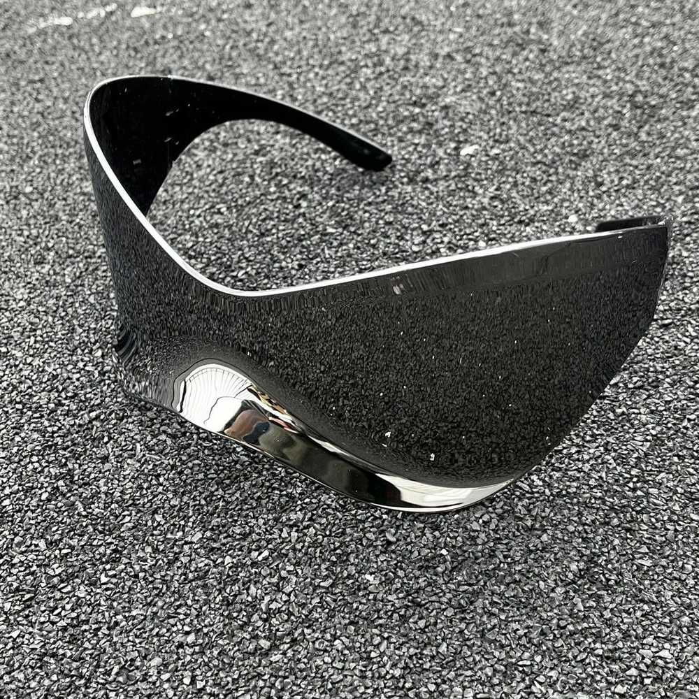 Designer Avant Garde Futuristic Shield Sunglasses… - image 3