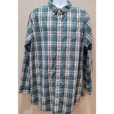 Sonoma Sonoma Green Tan Plaid Button Men's Shirt … - image 1
