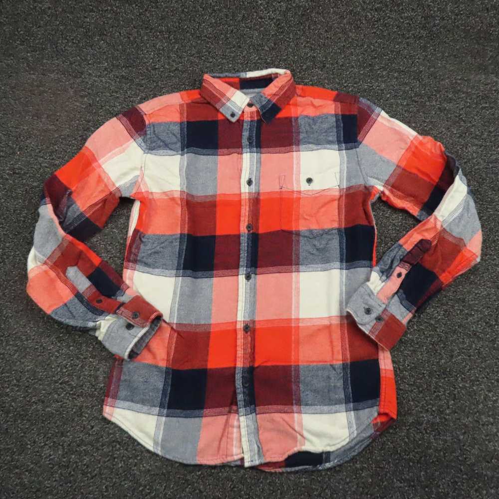 Merona Merona Shirt Adult Small Red & Blue Plaid … - image 1