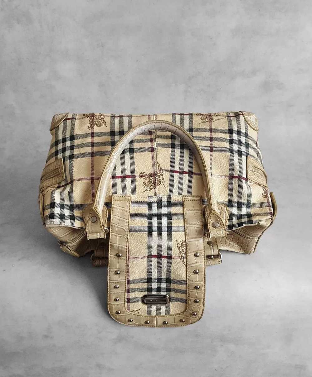 Burberry × Vintage 1990s Burberrys Harymarket Lea… - image 3