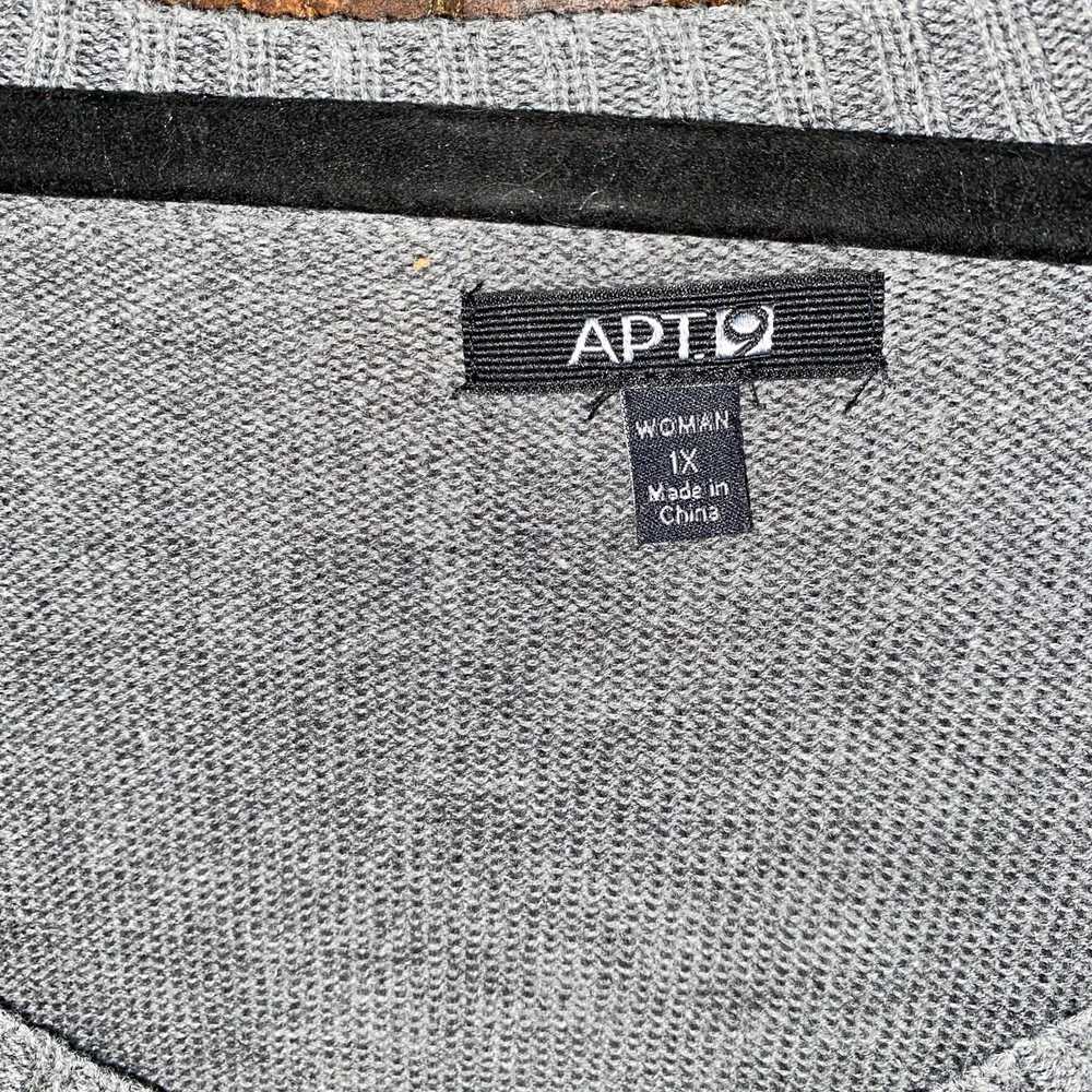 Apt. 9 Apt. 9 Gray Knit Short Sleeve Sweater Dres… - image 4