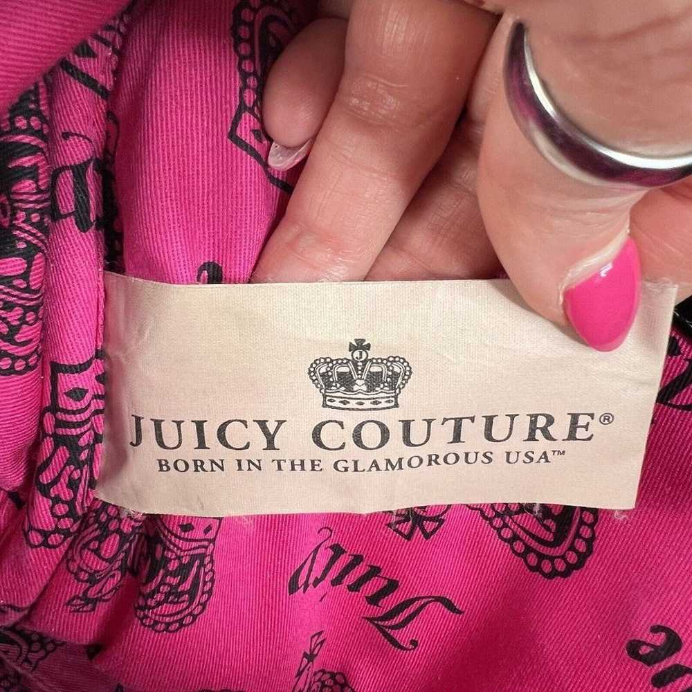 Y2K Vintage JUICY COUTURE Black Velour Backpack B… - image 12