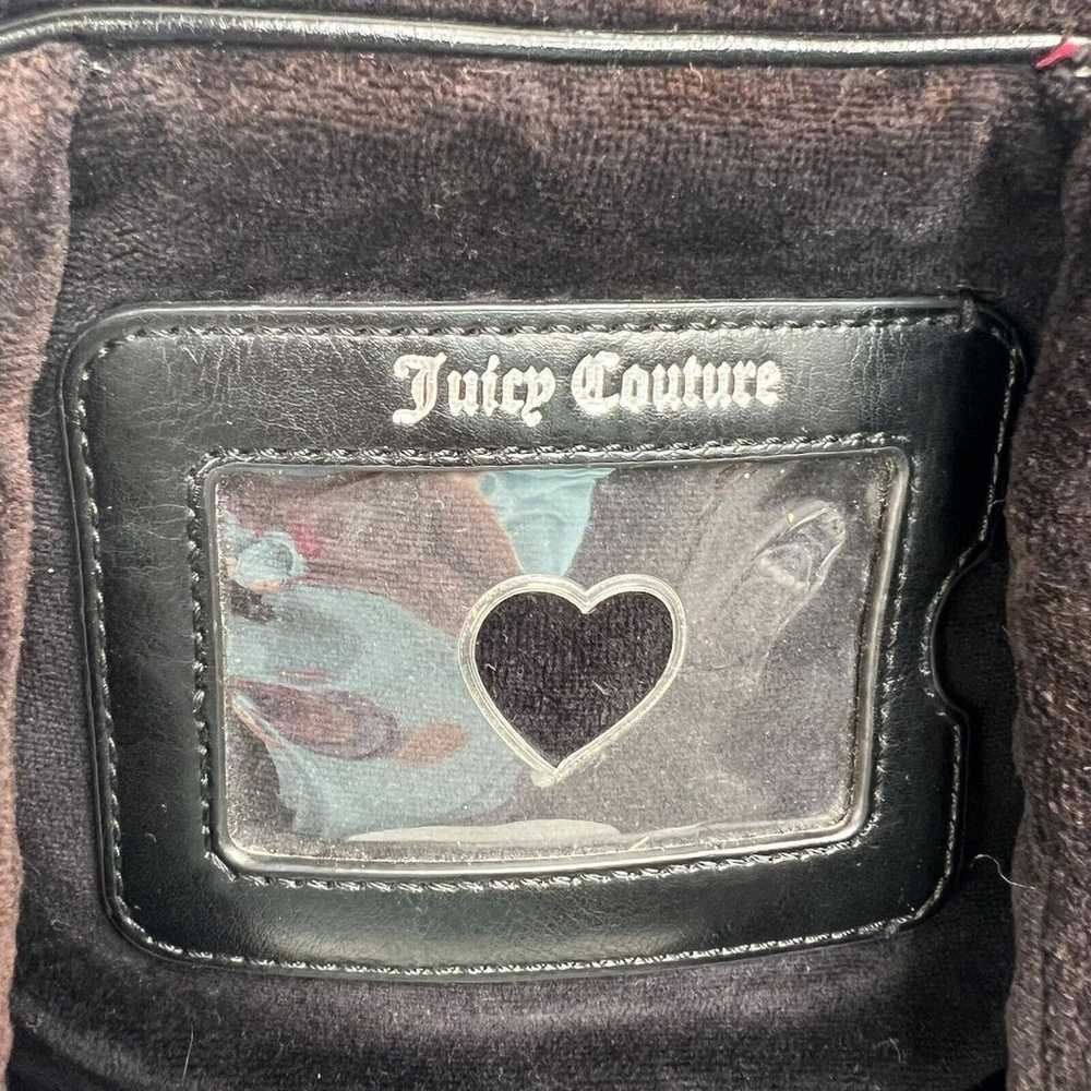 Y2K Vintage JUICY COUTURE Black Velour Backpack B… - image 5