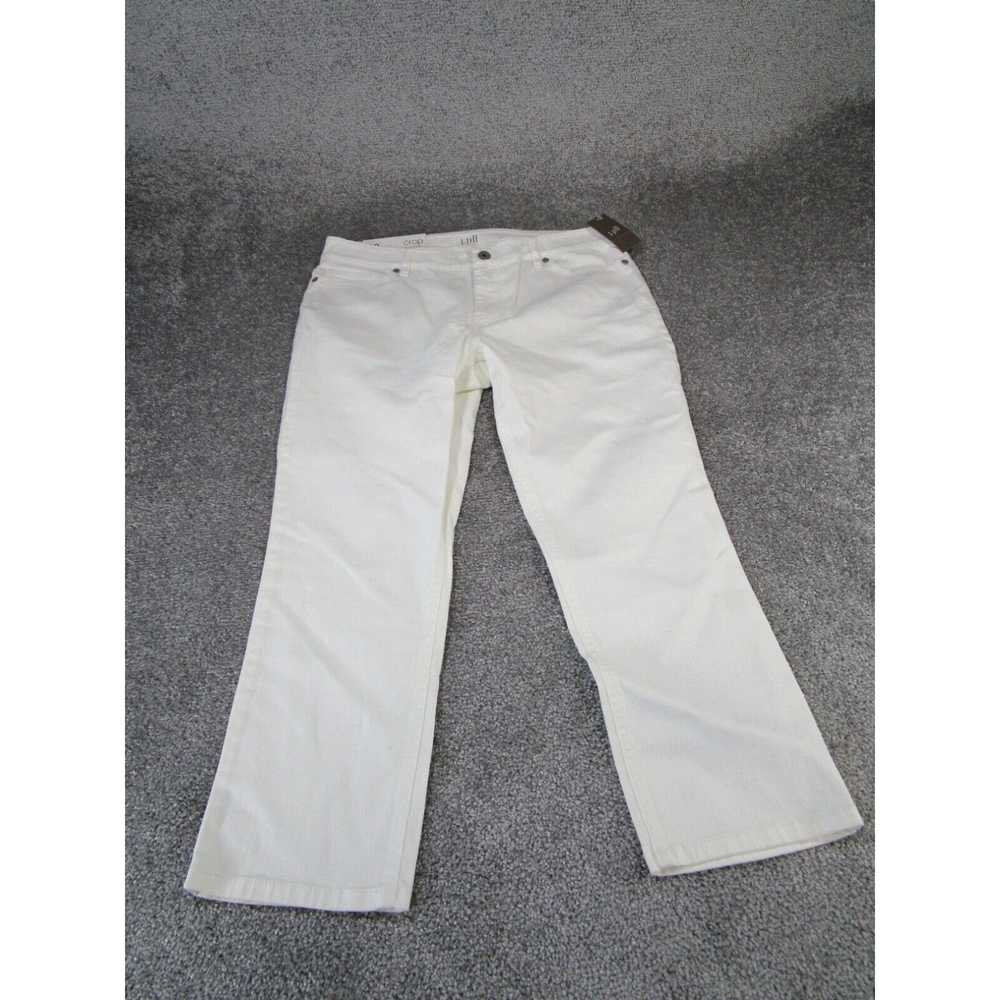 Loft J. Jill Pants Womens 10 White Cotton Blend C… - image 1