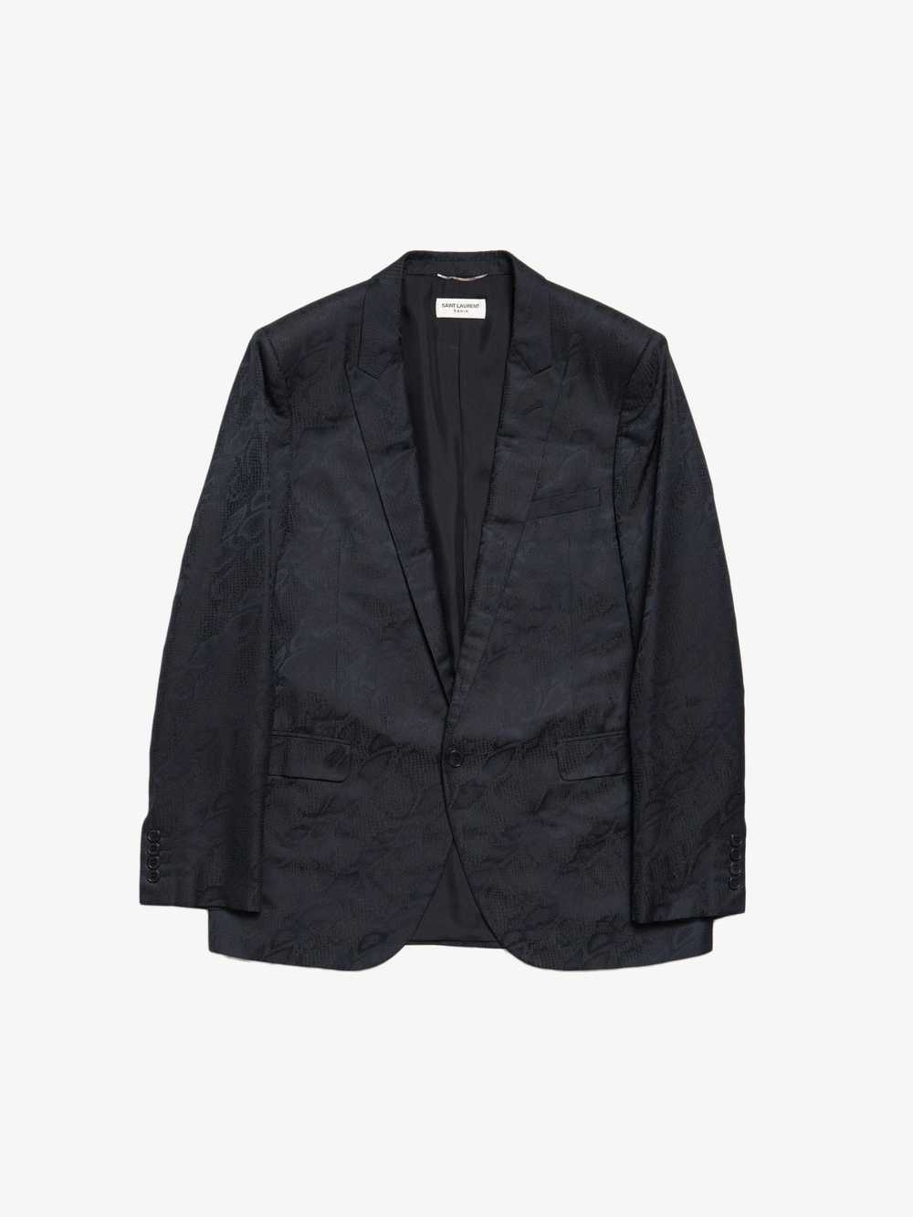 Saint Laurent Paris S/S16 Black Python Embroidere… - image 1