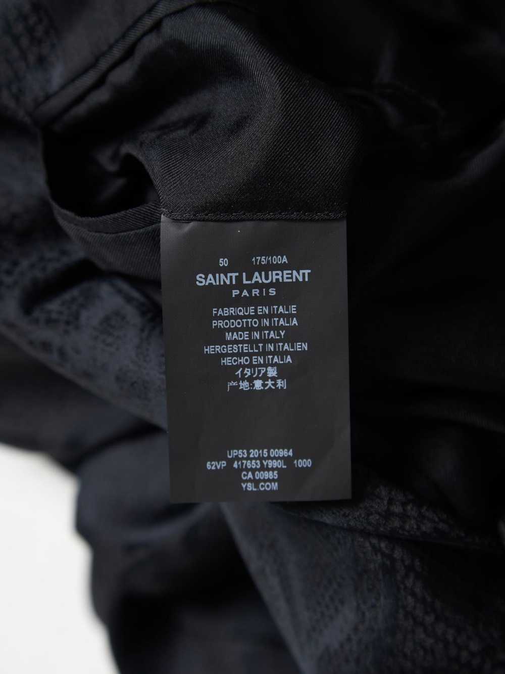 Saint Laurent Paris S/S16 Black Python Embroidere… - image 5