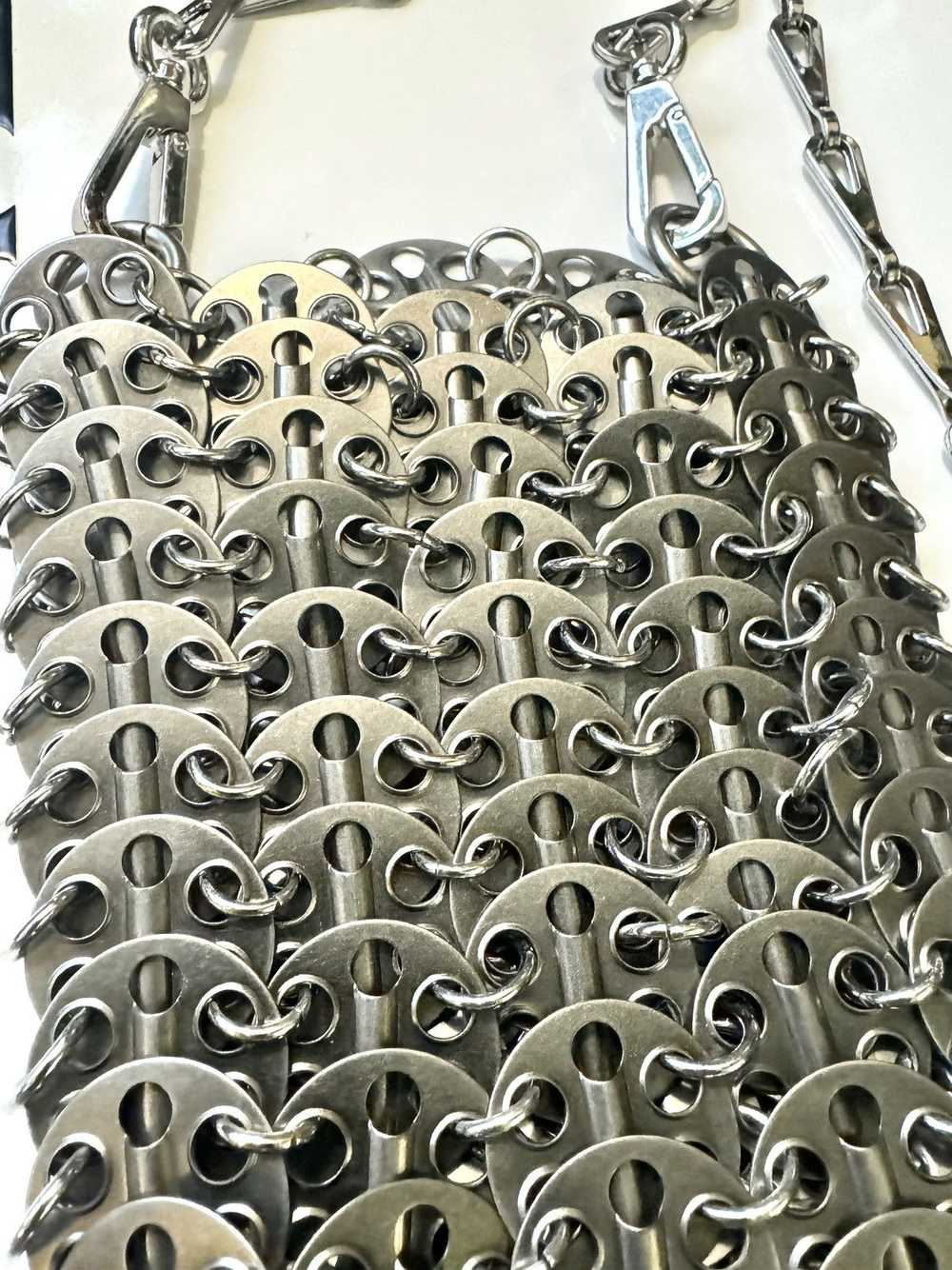 Paco Rabanne matt silver metal bag Paco Rabanne 1… - image 7