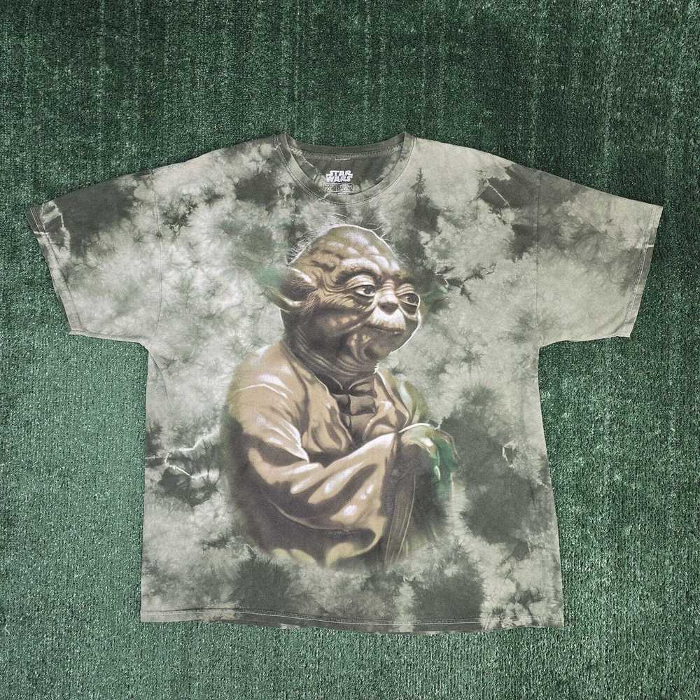 Movie Star Wars Yoda Shirt Mens XXL Green Tie-Dye… - image 2
