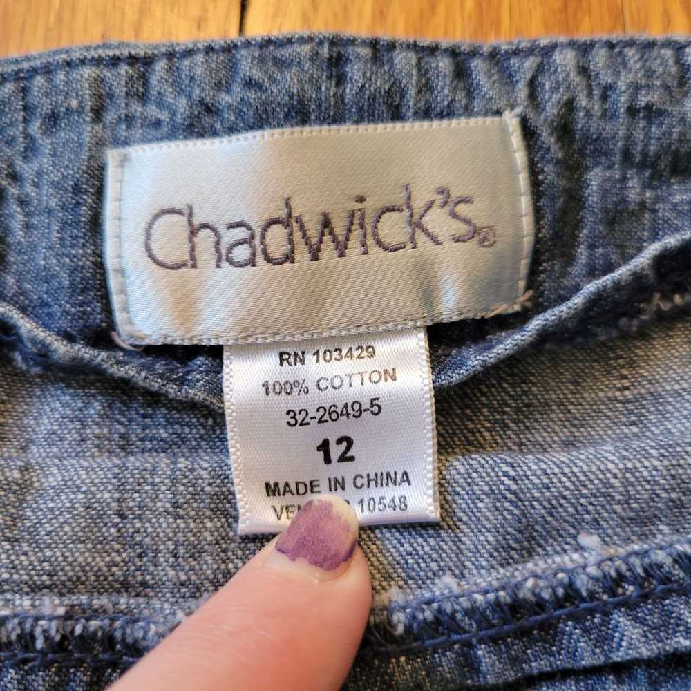Vintage Chadwicks 12 Tiered Full A Line Blue Jean… - image 3