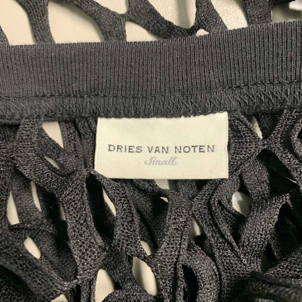 Dries Van Noten Black Mesh Polyester Short Sleeve… - image 4