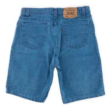 Levi's × Vintage Levis 550 teal denim jean shorts 