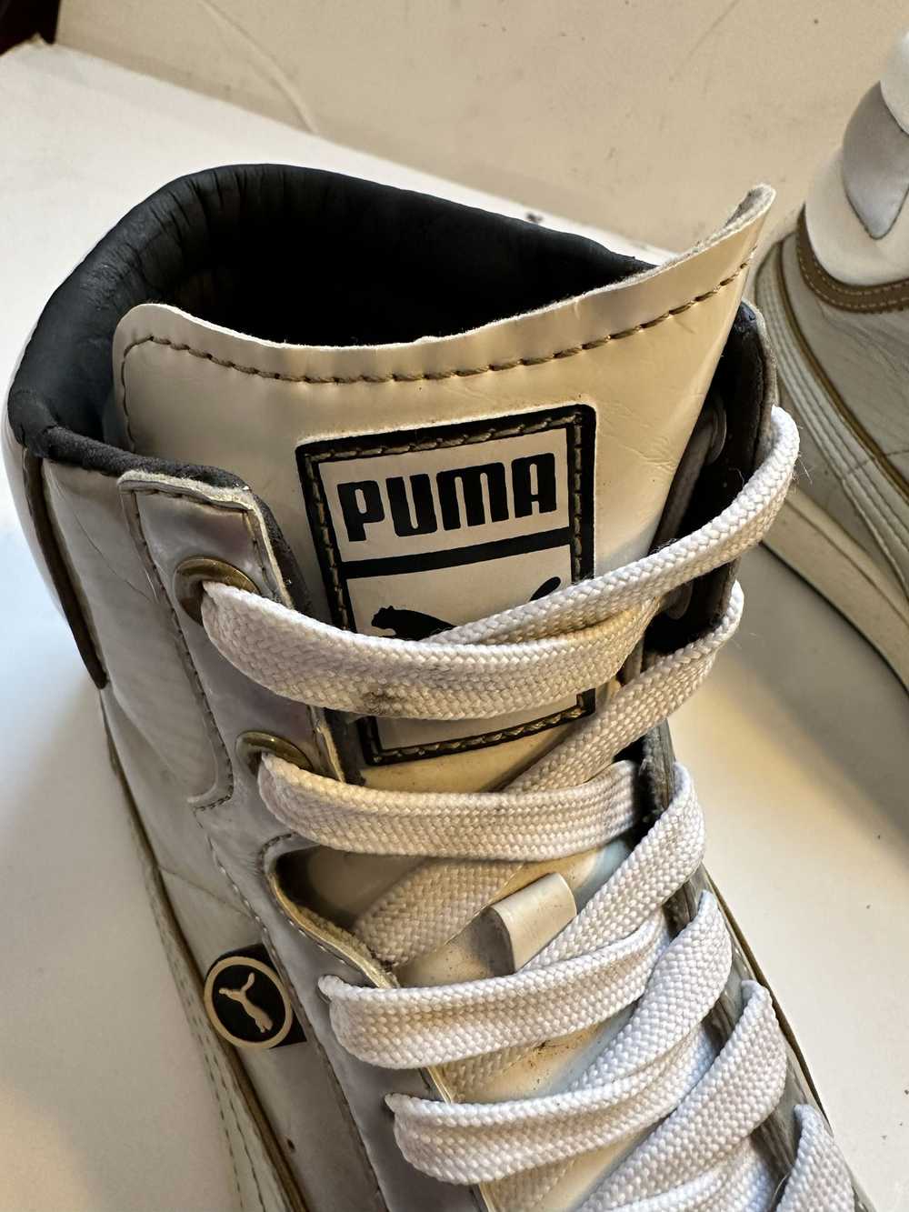 Puma PUMA First Round Hi Top Metallic Silver & Wh… - image 3