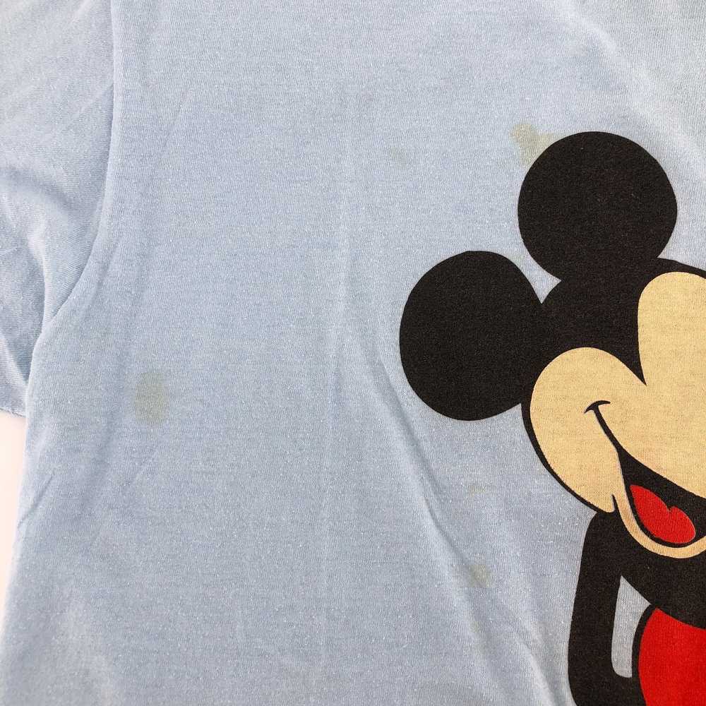 Vintage 80s Mickey Mouse Florida light blue tshir… - image 6