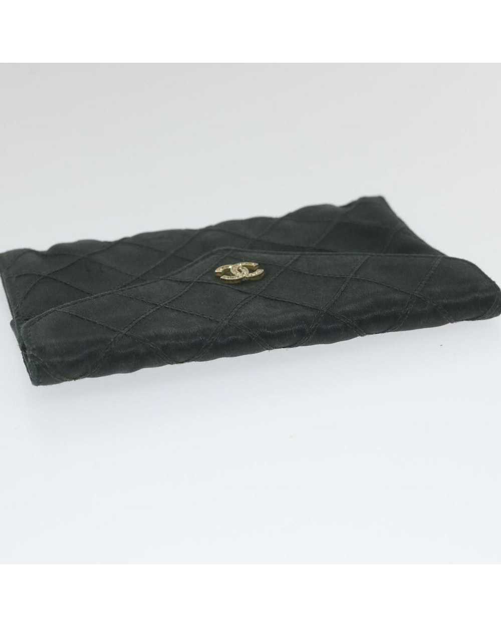 Chanel Black Nylon Pouch with CC Logo - image 5