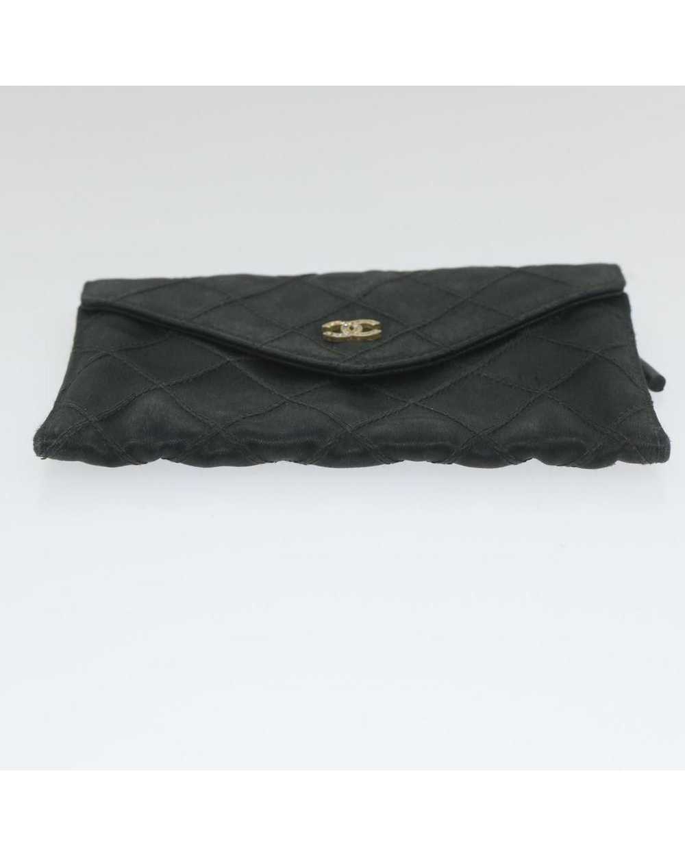 Chanel Black Nylon Pouch with CC Logo - image 6