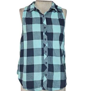 Arizona Jean Company Plaid Sleeveless Flannel Siz… - image 1