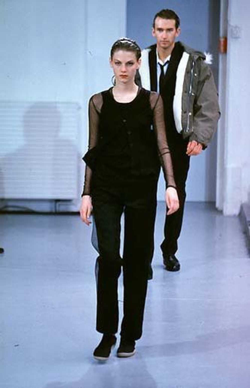 Helmut Lang AW1997 Layered Chiffon Jeans - image 1