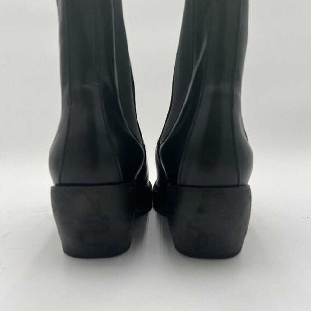 FSJ Black Closed Square Toe Ankle Chelsea Booties… - image 4