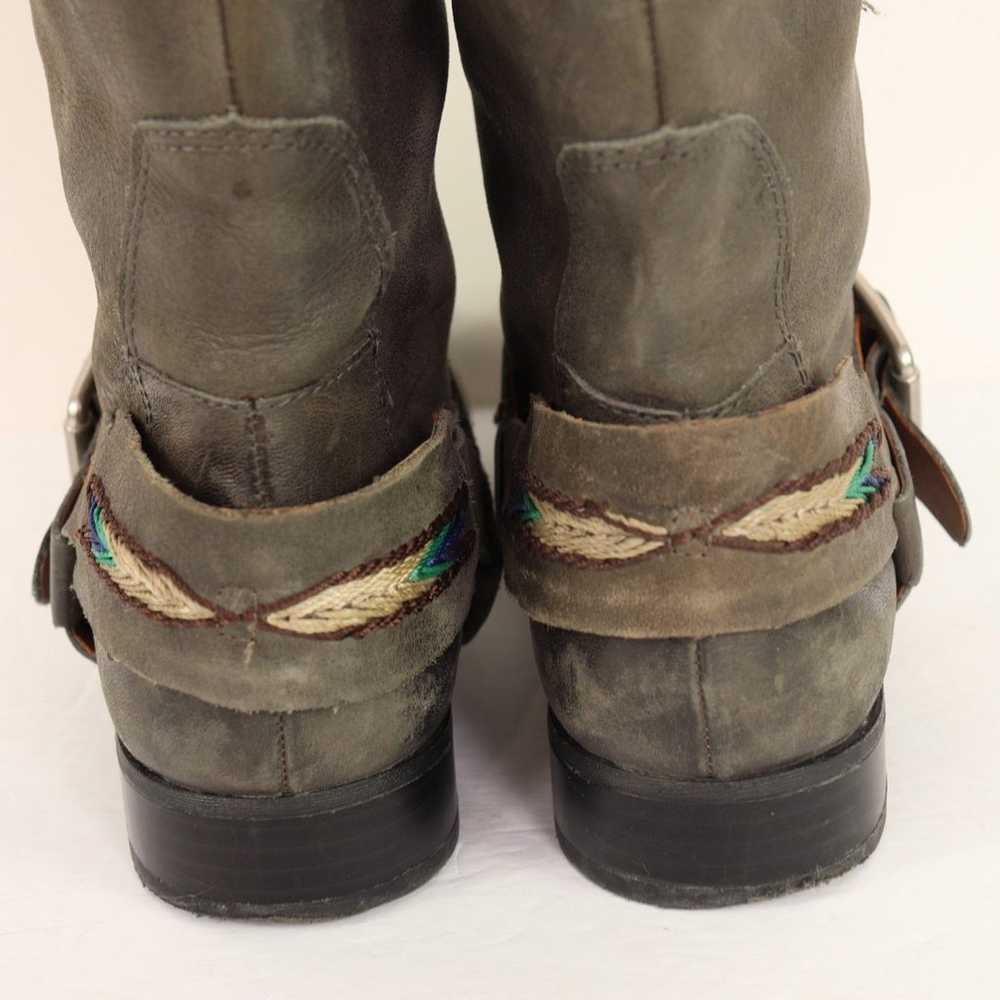 Lucky Brand May distressed Leather Embroidered So… - image 5