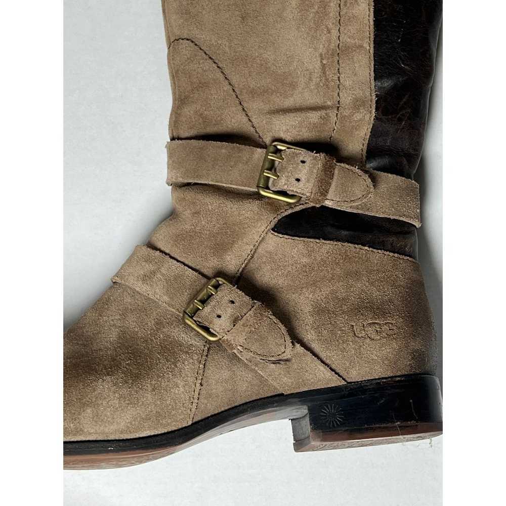 UGG Cyndee Riding Boots Suede and Leather Brown a… - image 7