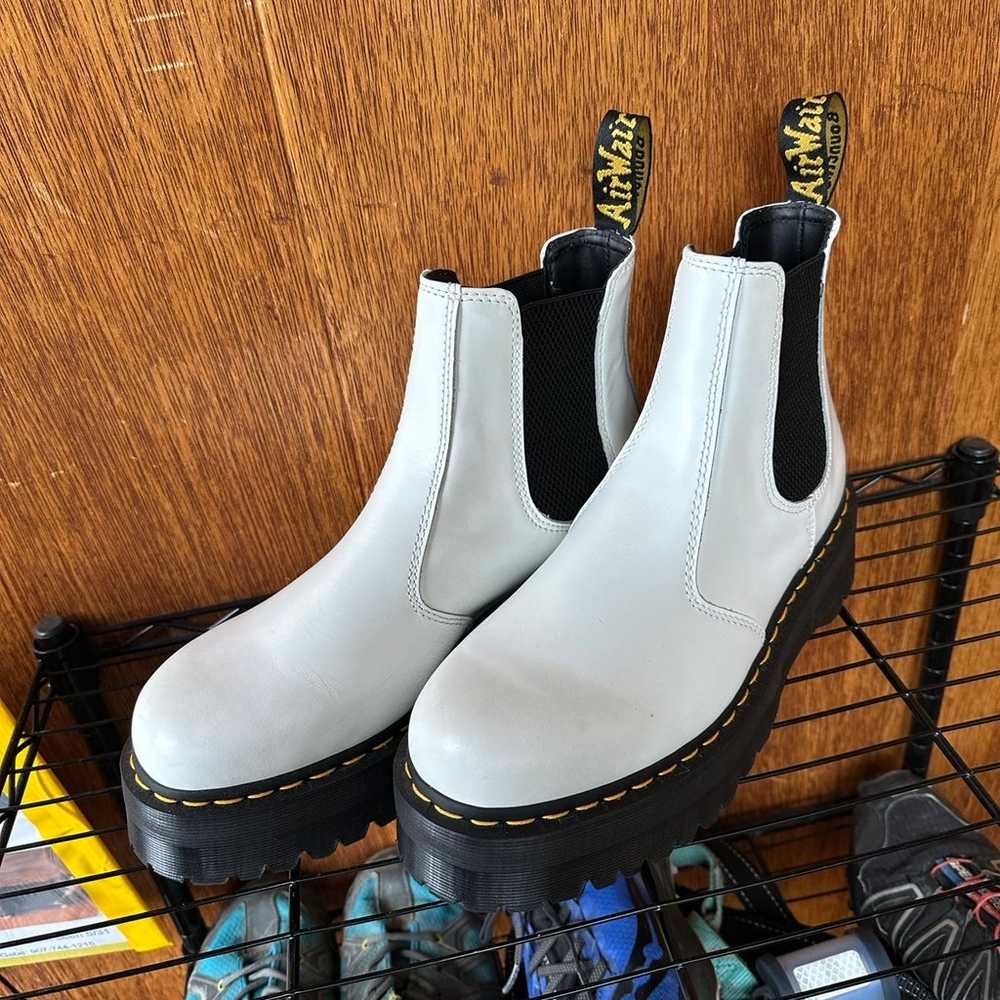 Dr. Martens white quad platform Chelsea boot size… - image 1