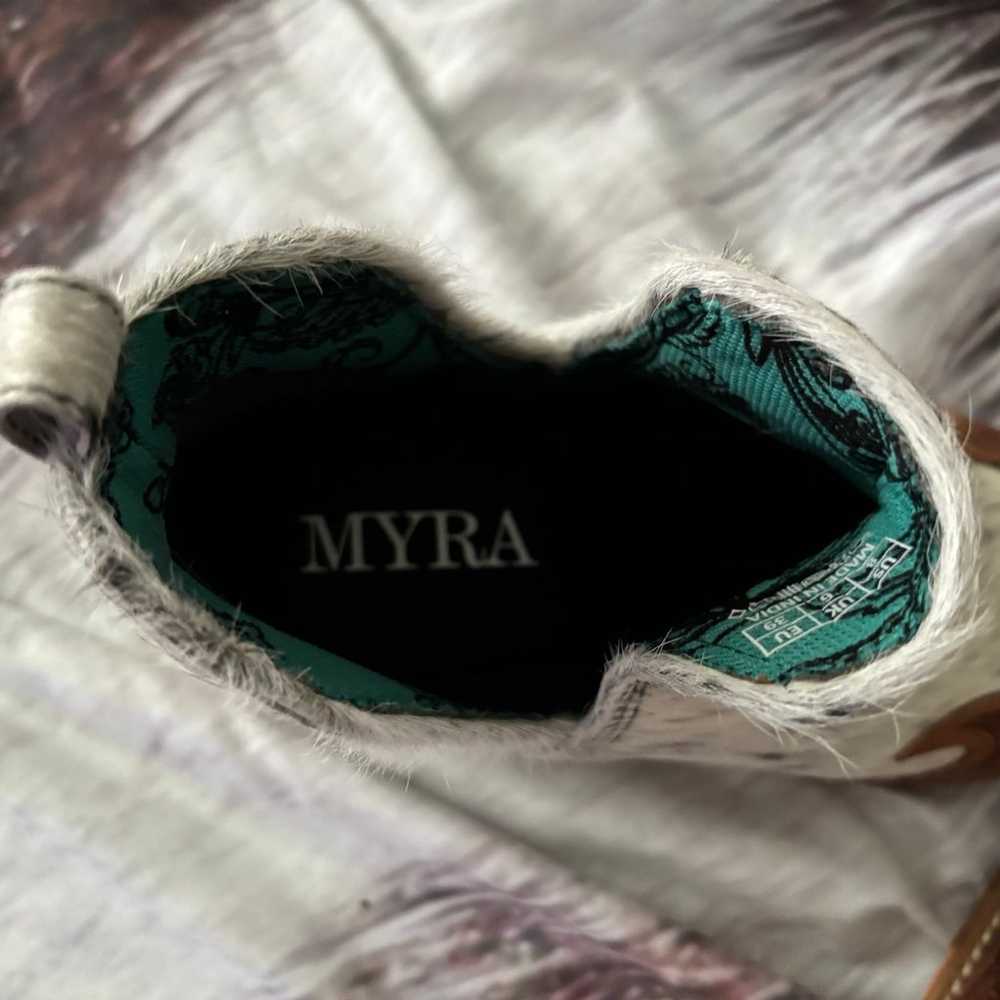 Myra handmade cowhide booties - image 2