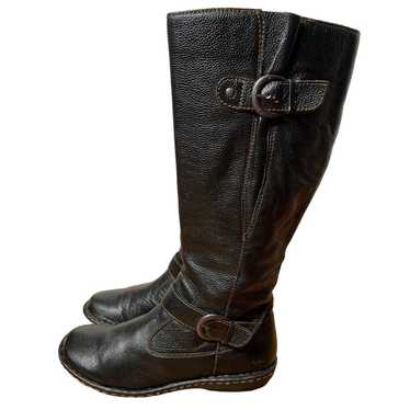 BOC Born 7.5 Barbana Tall LEATHER Riding Boots Fl… - image 1