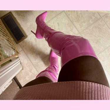 Pink bubblegum Barbie stiletto boots