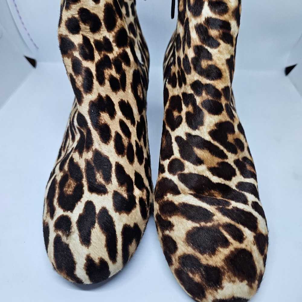 Tory Burch 10.5 M Laila Leopard Print Calf Hair A… - image 7