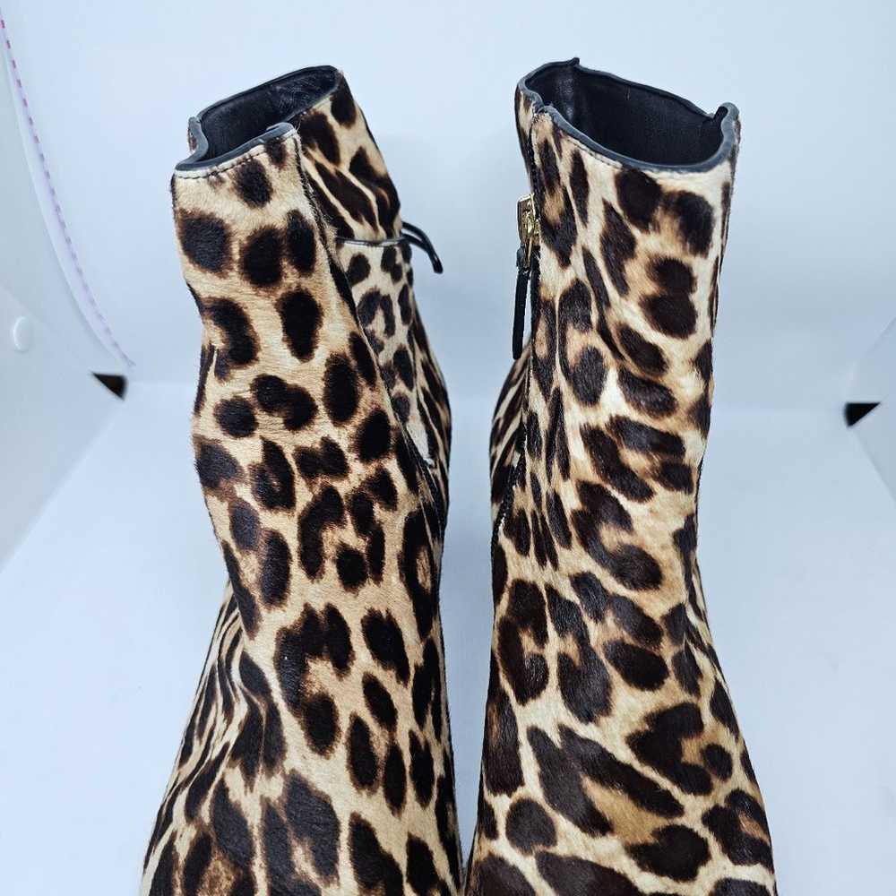 Tory Burch 10.5 M Laila Leopard Print Calf Hair A… - image 8