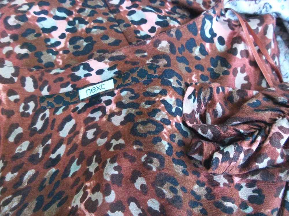 Next  Size 8 Brown Knee-Length Wrap Dress Viscose… - image 4