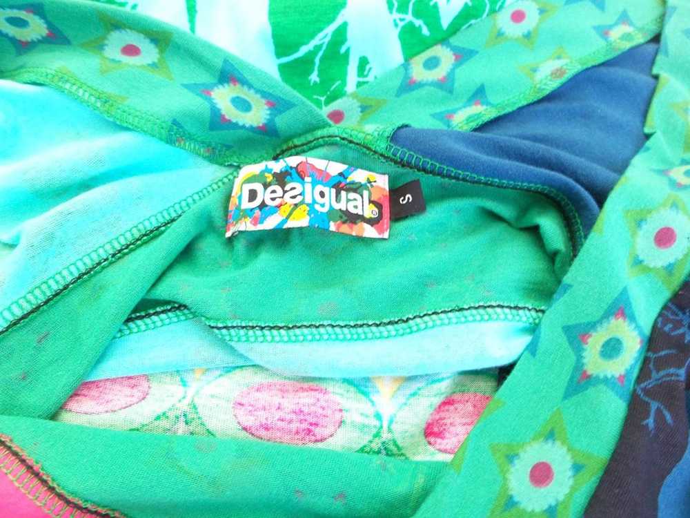 DESIGUAL  Size S Green Midi Sweater Dress Cotton … - image 4