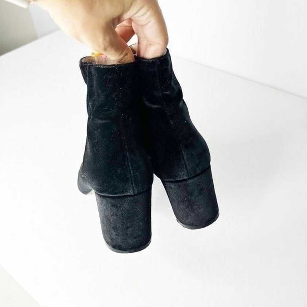 WHISTLES LOGAN VELVET ANKLE BOOT black heeled mid… - image 5
