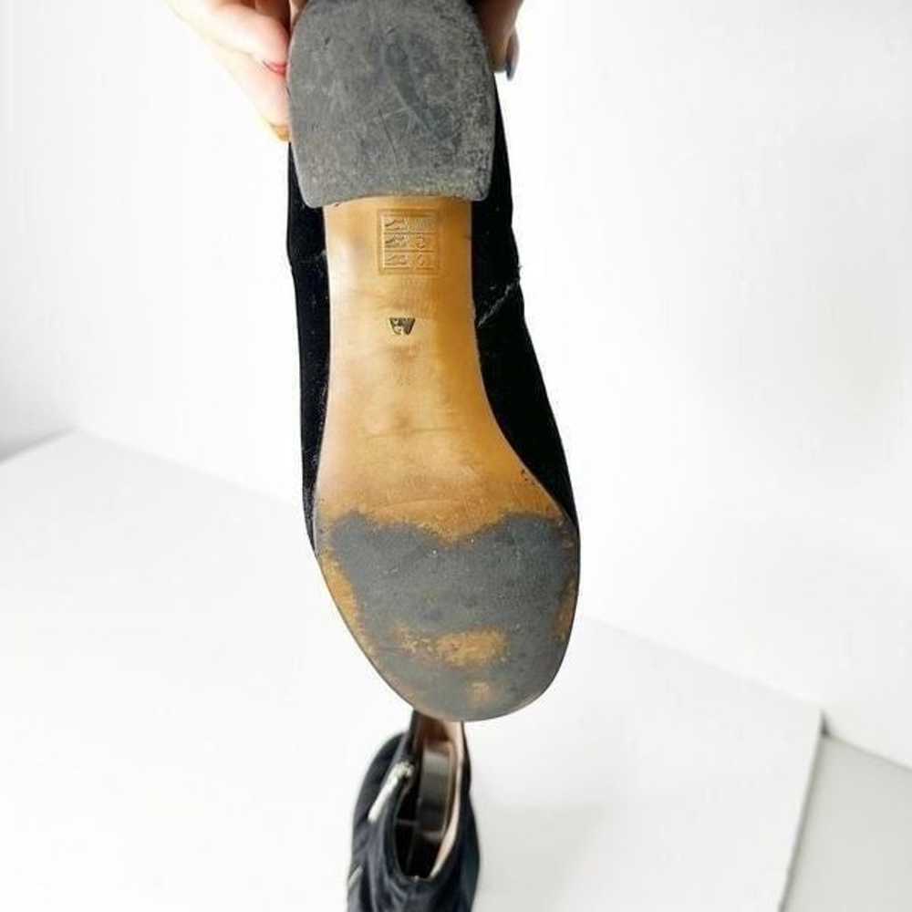 WHISTLES LOGAN VELVET ANKLE BOOT black heeled mid… - image 6
