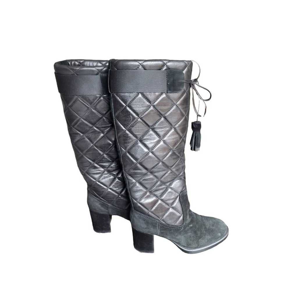 Aquatalia Womens Ileana Boots Black Leather Heel … - image 1
