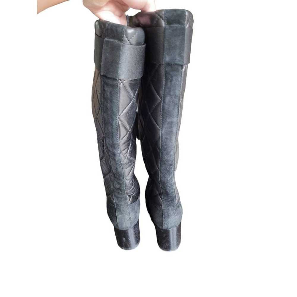 Aquatalia Womens Ileana Boots Black Leather Heel … - image 2