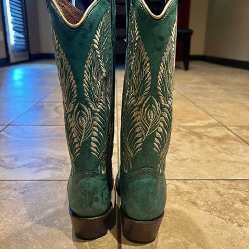 Exquisite Green Suede Boots (Size 9 1/2) – Crafts… - image 2