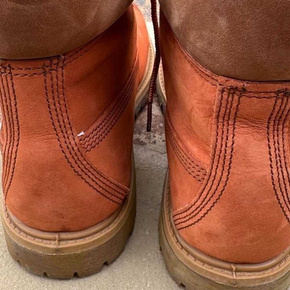 Timberland 6” boots Sweet Potatoe orange RARE Sz 8 - image 10