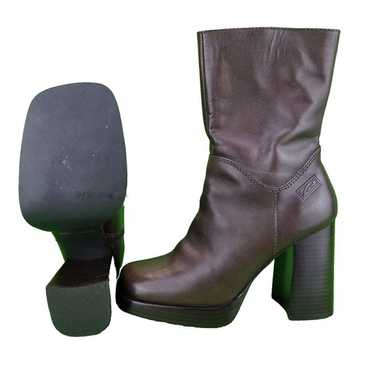 Y2K VTG Candies Platform Boots Women's 8M Brown L… - image 1