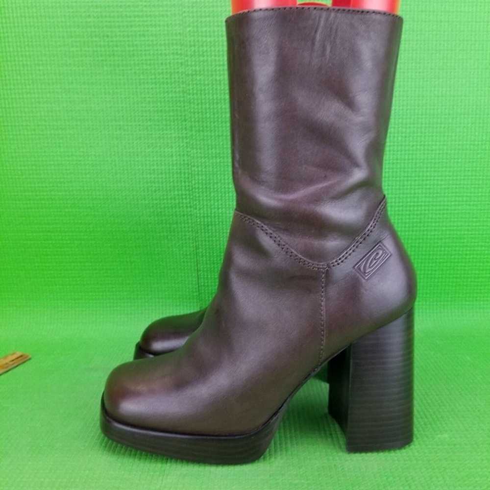 Y2K VTG Candies Platform Boots Women's 8M Brown L… - image 9
