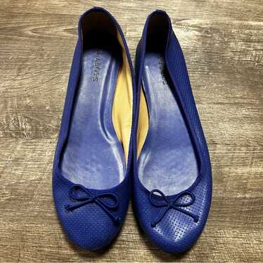 Talbots Blue Bow Tie Flats Size 9.5 - image 1