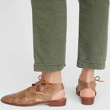 Free People Woven Leather Flats
